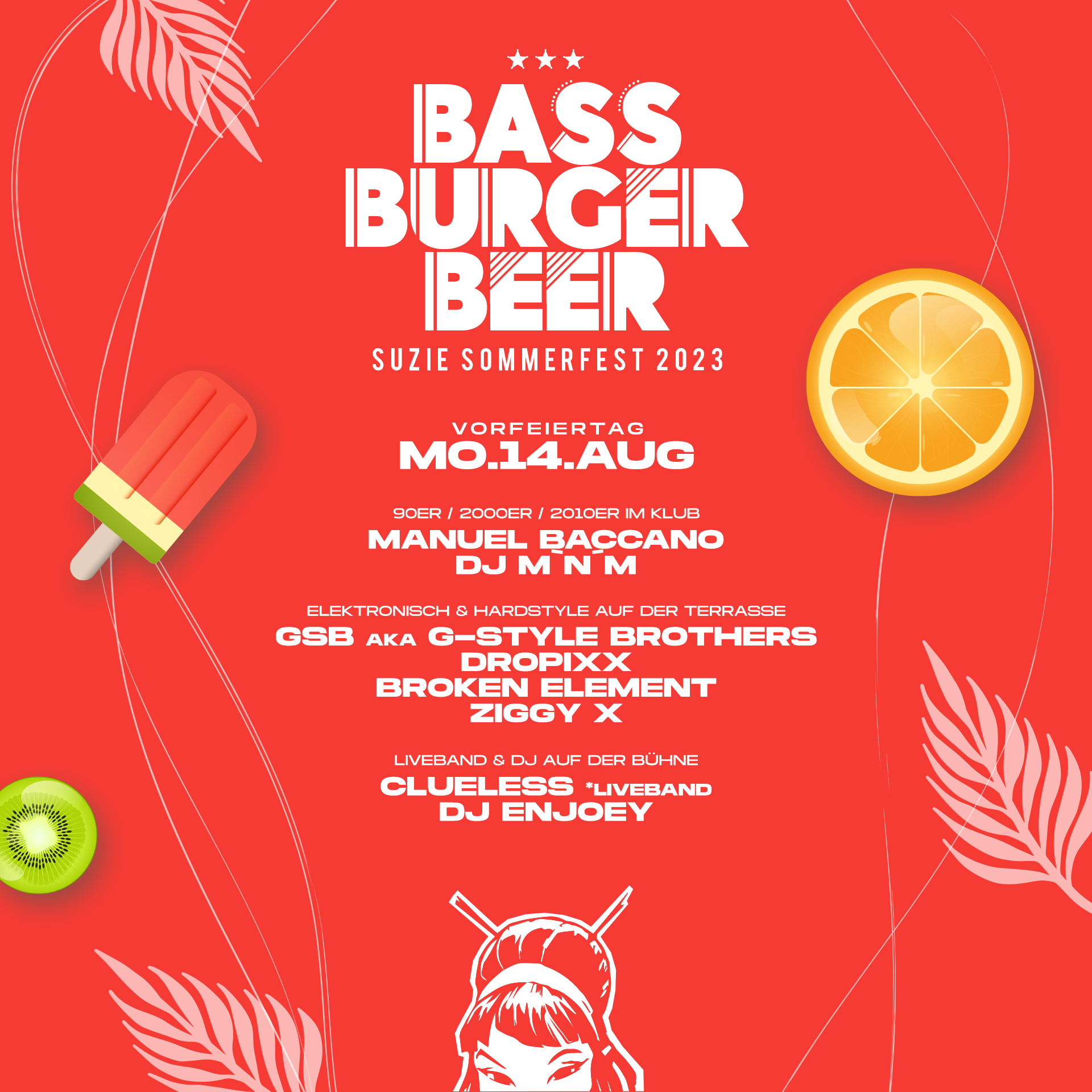 Suzie Sommerfest 2023 - Bass | Burger | Beer - 3 Floors | 16+