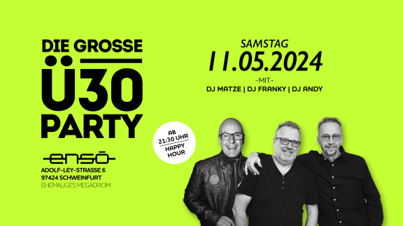 Die GROSSE Ü30 Party