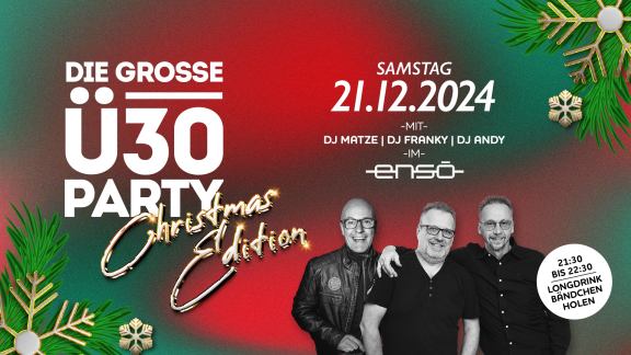 Die GROSSE Ü30 Party im Dezember