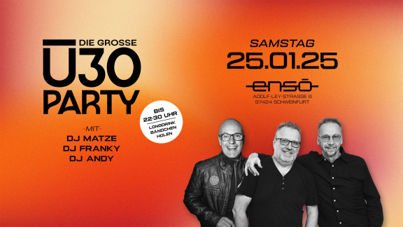 Die GROSSE Ü30 Party im Januar