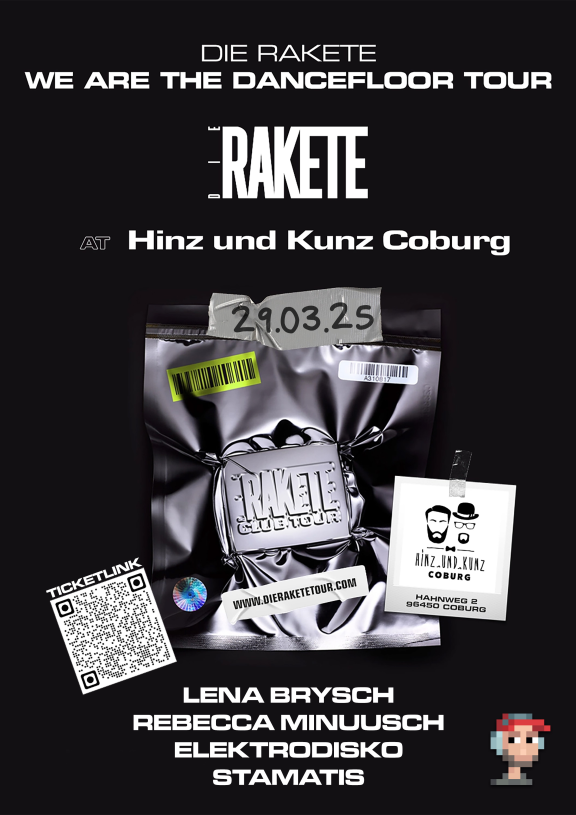 Die Rakete on Tour in Coburg w/ Lena Brysch, Rebecca Minuusch, Elektrodisko & Stamatis
